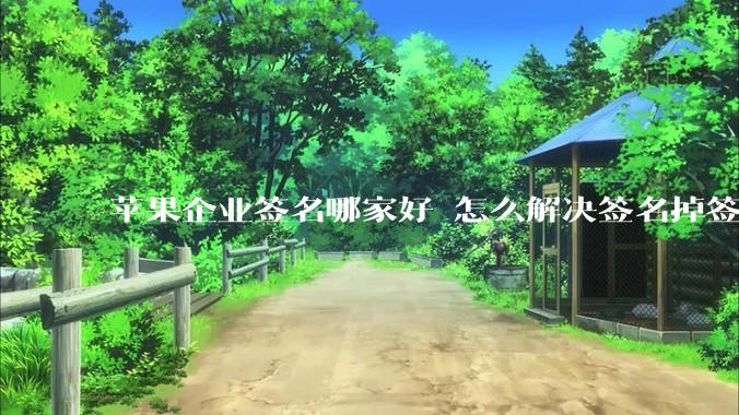 苹果企业签名哪家好 怎么解决签名掉签问题  ？